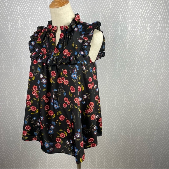 KATE SPADE ♠️ Wild Ones Meadow Ruffle Yolk Tank - Picture 2 of 10